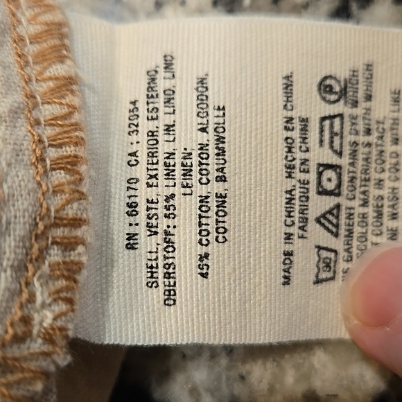 ANTHROPOLOGIE LINEN BLEND STRIPED WIDE LEG PANTS. SIZE SMALL. - Picture 4 of 9